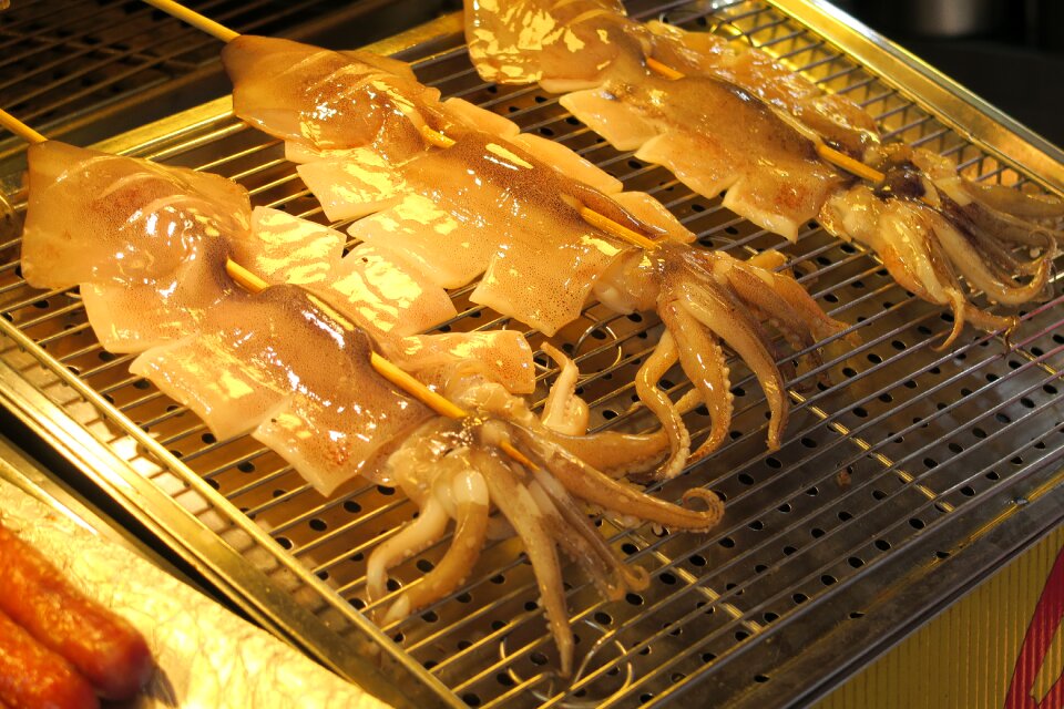 Squid seafood barbecue