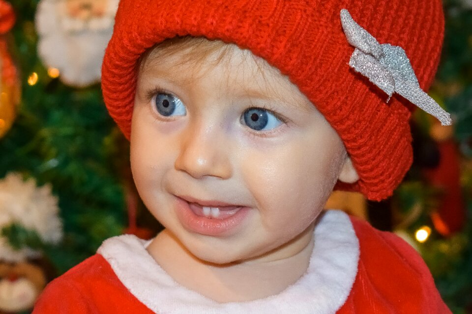 Skull cap portrait smile