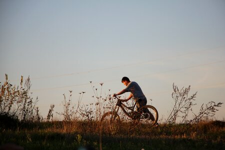 Wheels race mountains photo