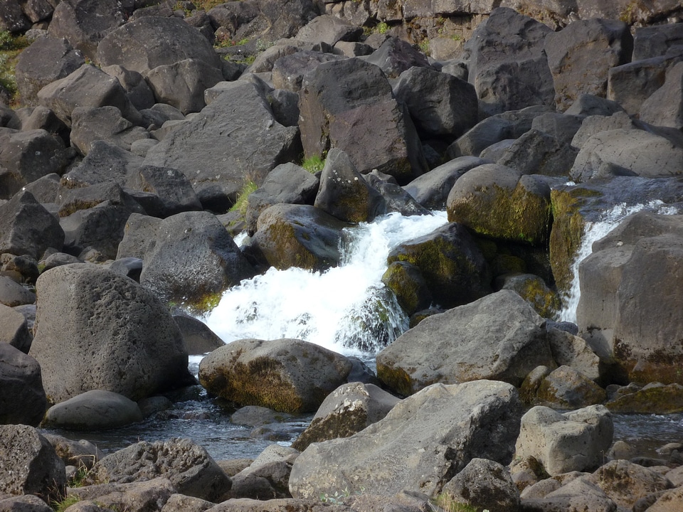 Nature landscape waterfall