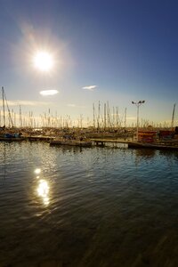 Waters dawn sky