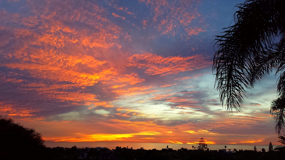 Silhouettes sky clouds photo