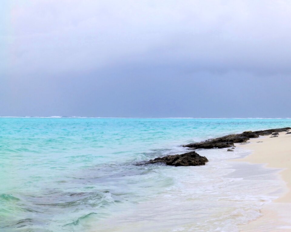Rocks maldives cloud cover