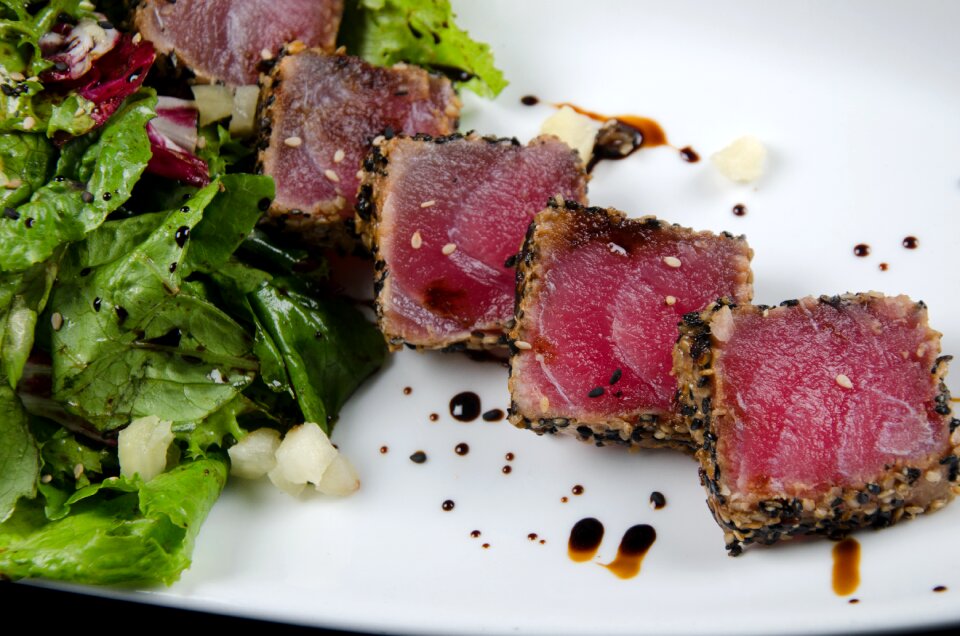 Dish tasting gourmet food