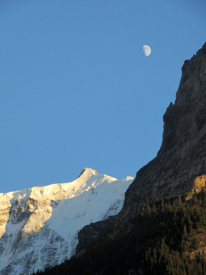 Snow moon landscape