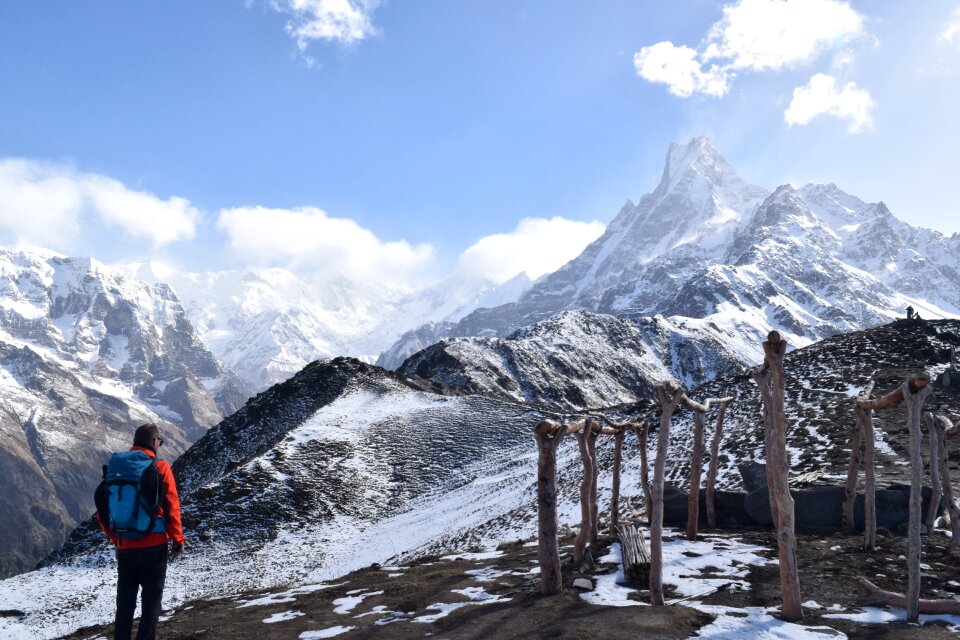 High camp hiking hills
