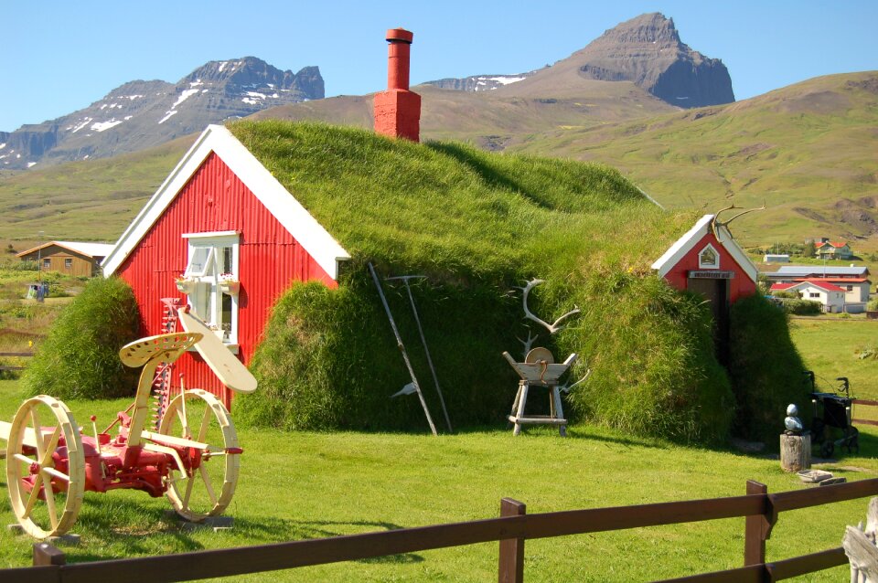 Grass roof house