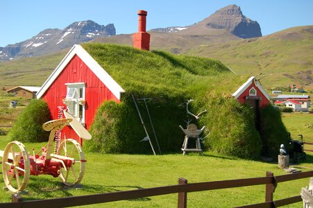 Grass roof house