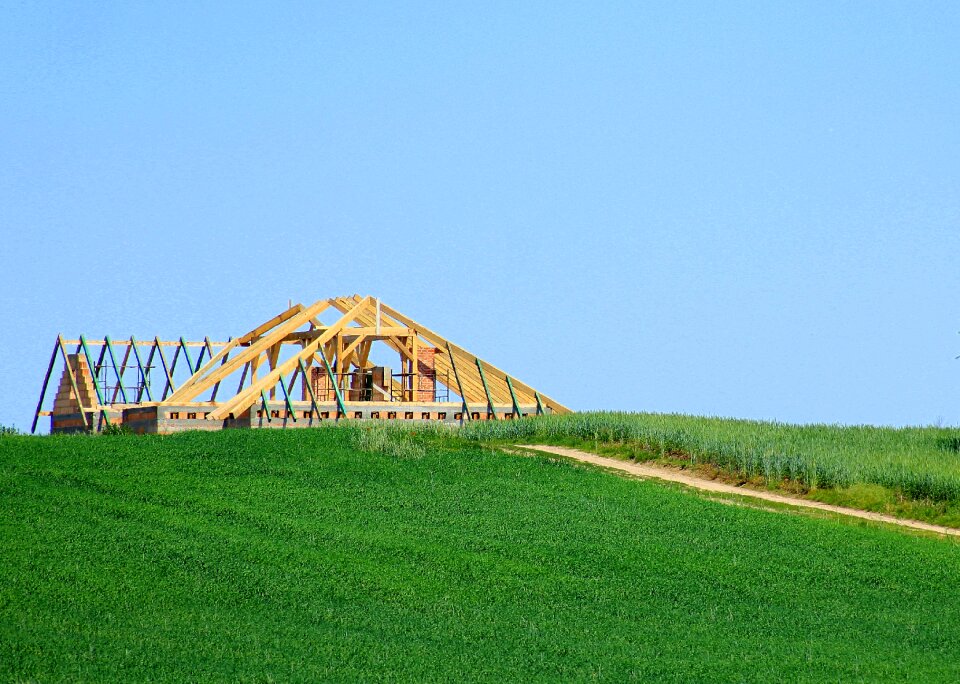 The roof of the architecture construction work