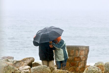 Pair ocean landscape photo