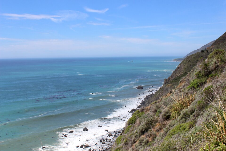 Coast line ocean cliff photo