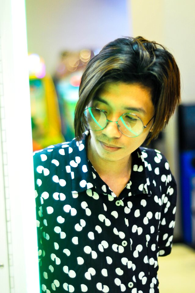 Polkadot portrait guy