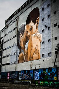 Street art artists painted wall photo