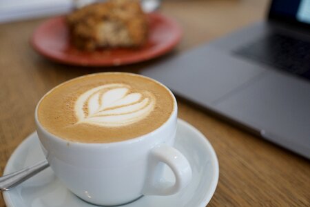 Laptop food pastry