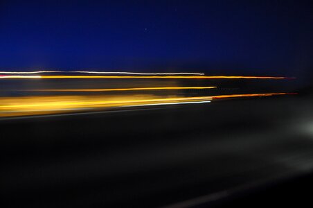 Night photography highway lighting photo