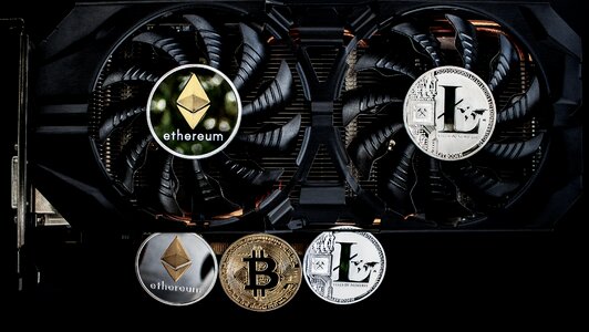Crypto mining blockchain photo