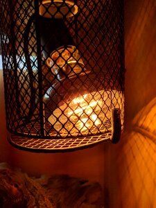 Flame lantern illuminated photo