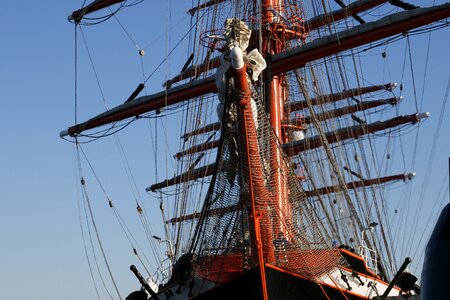 Sailing vessel bowsprit rigging photo