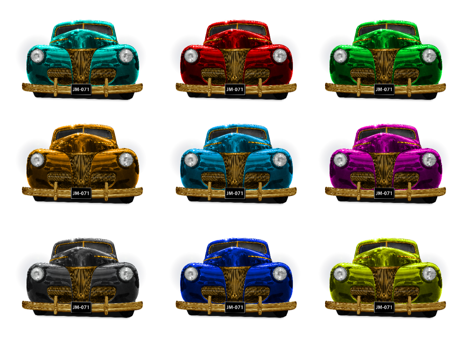Old transparent colorful