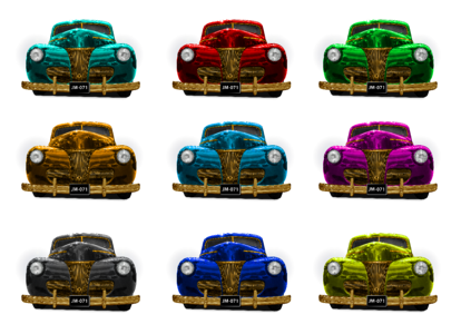 Old transparent colorful