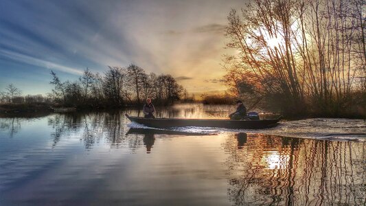 Sunrise morning lake