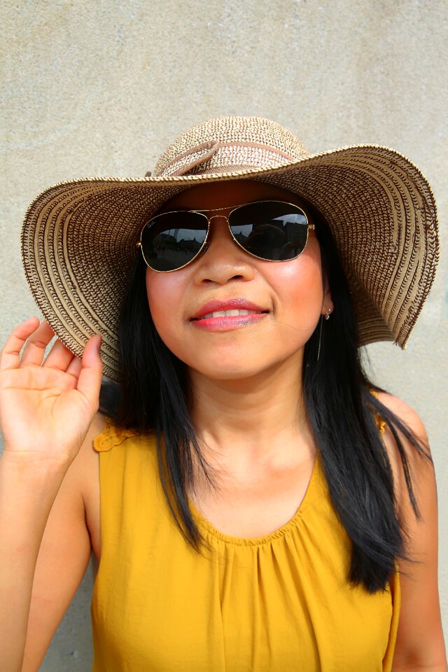 Fashionable woman coneflower