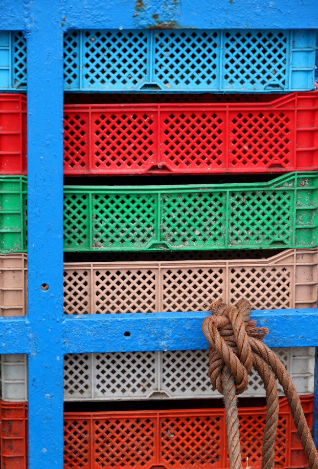Boats crate fish