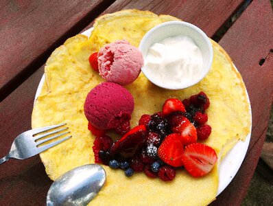 Berries food pancake photo