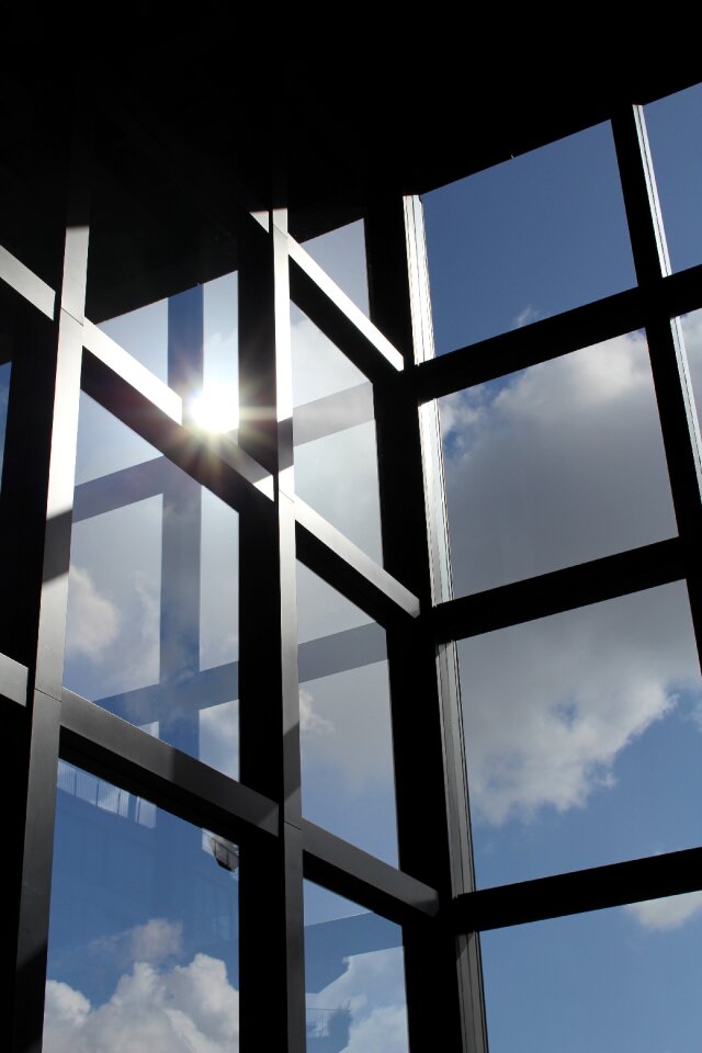 Glass blue sun
