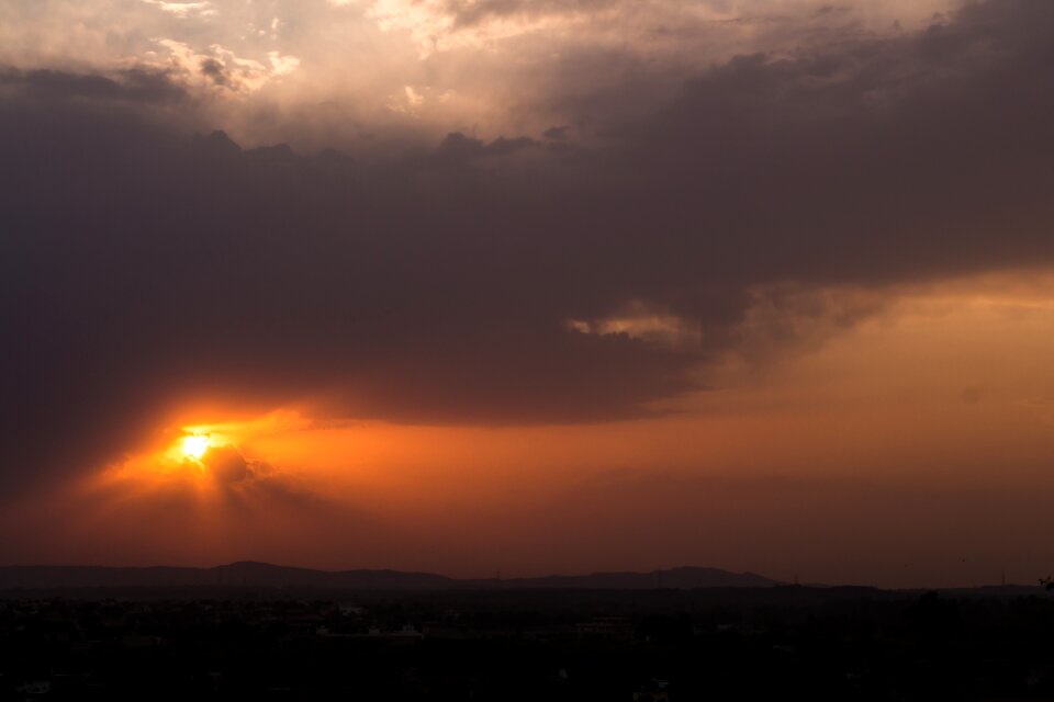 Sun landscape cloud photo