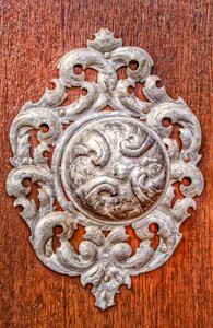 Door wood metal photo