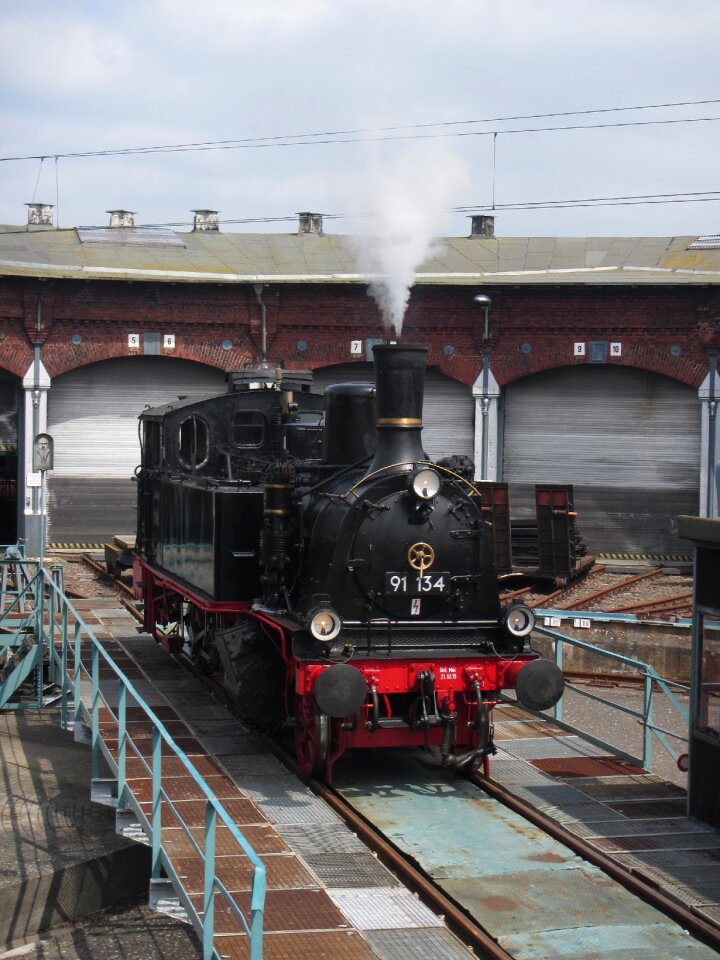 Locomotive shed locomotive railway photo