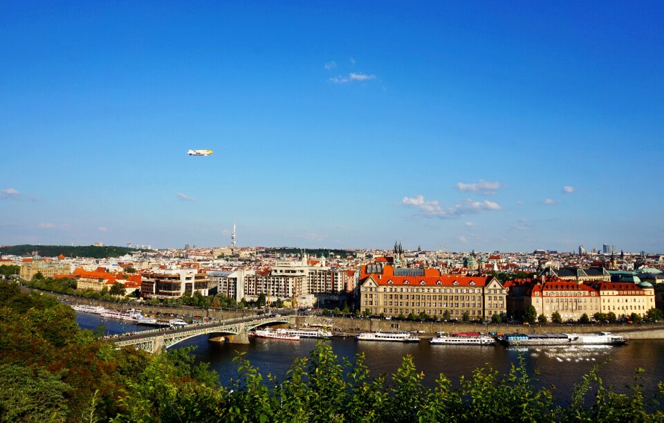 Zeppelin cityscape city