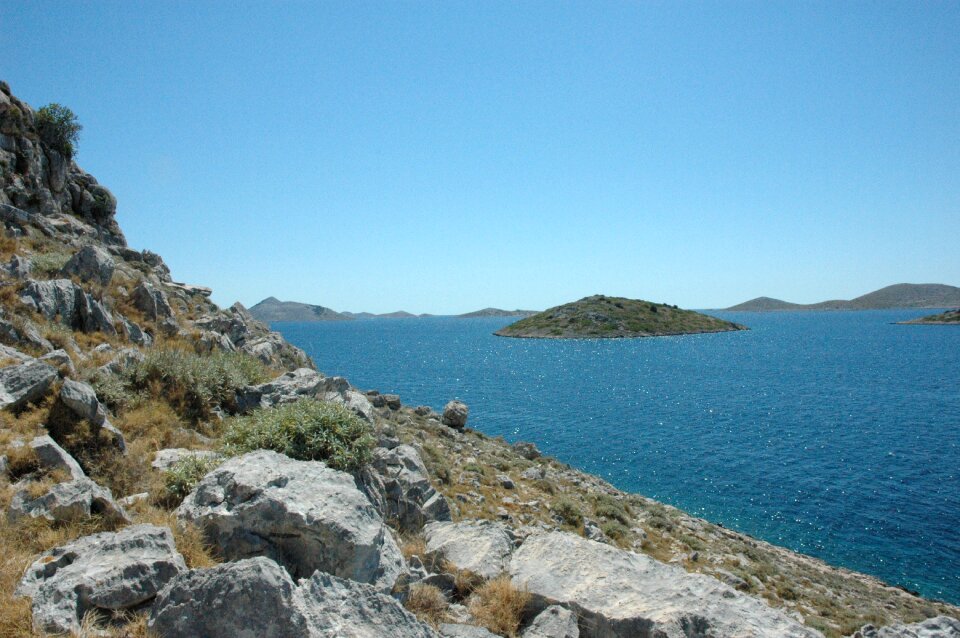 Summer blue sky sea