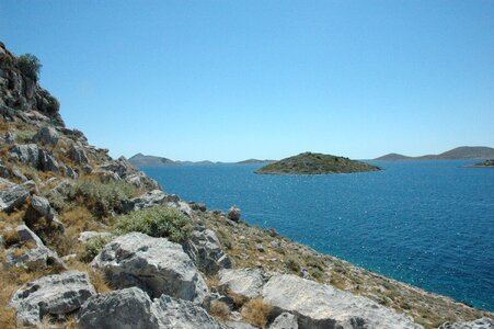 Summer blue sky sea
