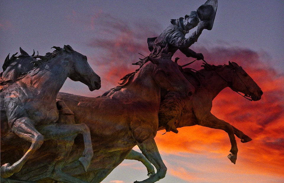 Rider surreal sculpture