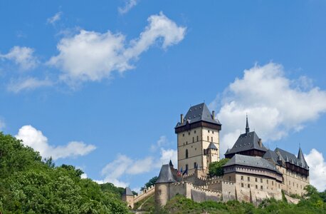 Castle landscape the walls of the