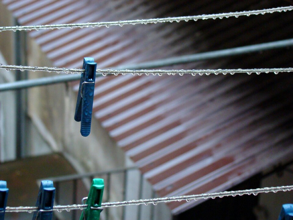 Slate old clothesline