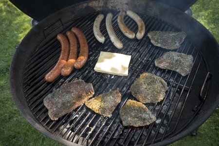 Sausages grilled cheese beef