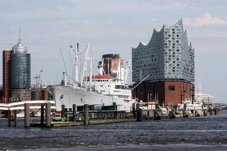 Hanseatic city of hamburg harbour cruise port motifs photo