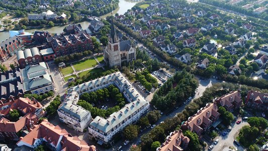 Aerial small town Free photos