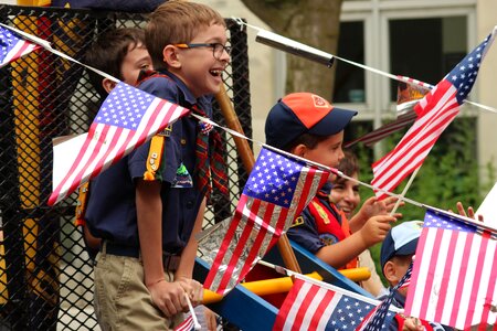 Memorial flag usa photo