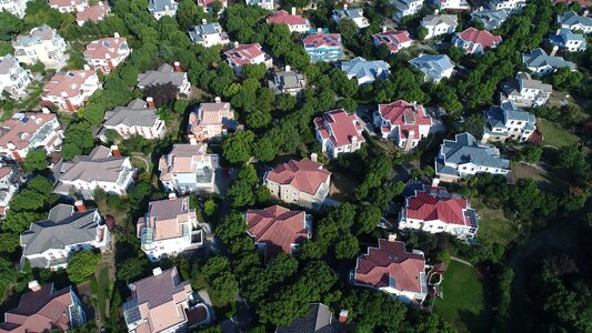 Aerial small town Free photos