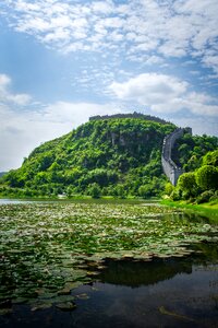 Green rock city gate tower the city walls photo