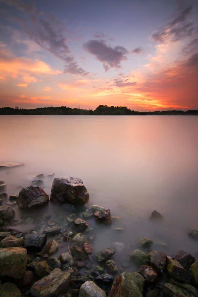 Long exposure nature sunrise photo