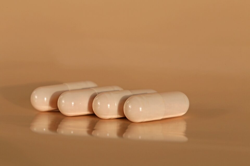 Tablet medication beige