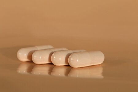 Tablet medication beige photo