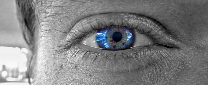 Eyesight face blue photo