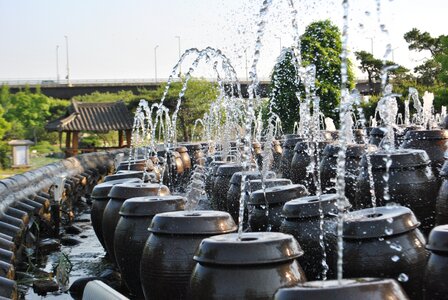 Republic of korea traditional jar fountain