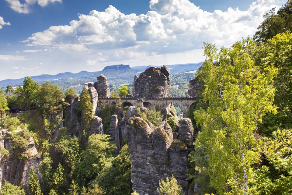 Saxon switzerland elbe sandstone mountains rock